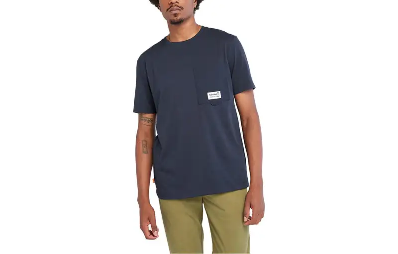 Timberland T Shirts Men's Dark Sapphire Crew Neck Moderate Straight Fit