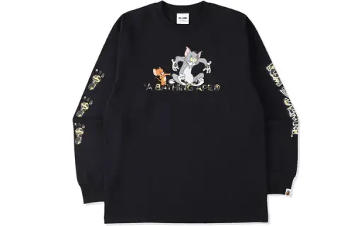 Bape X Tom And Jerry Footprints Madison Avenue L/S Tee
