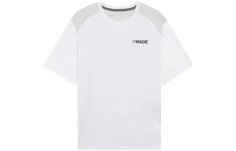Li Ning Wade Collection T Shirts Men's White Crew Neck Moderate Straight Fit