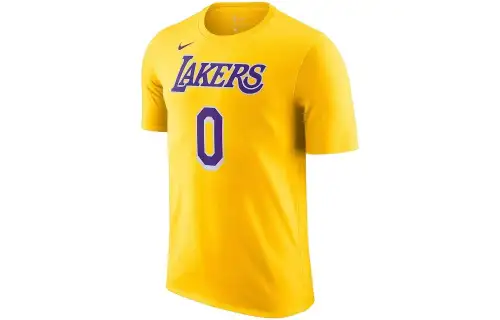 Nike Basketball letters and numbers, sports yellow short sleeve T-shirt