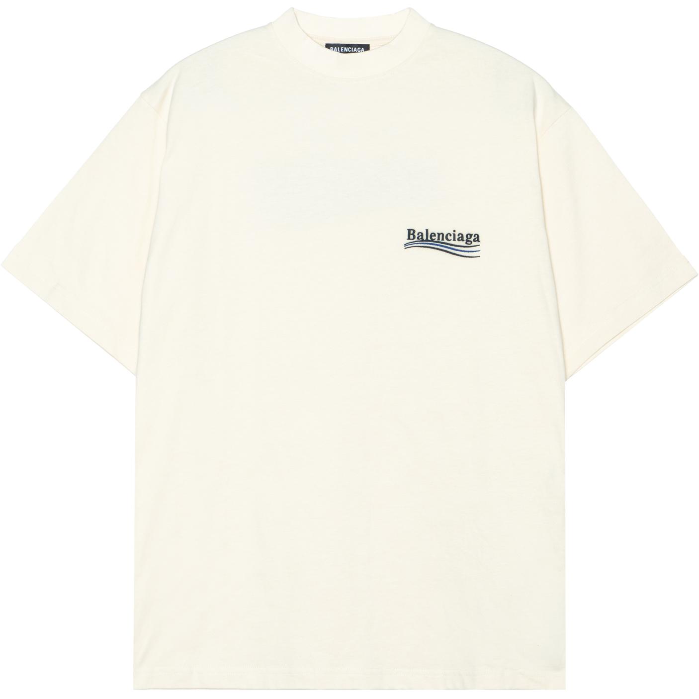 Balenciaga Balenciaga SS22 Letter Printed Round Neck Short Sleeve T-Shirt Men's Beige