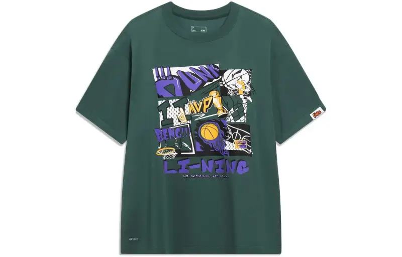 Li Ning Sports Fashion Collection T Shirt Men's Turquoise