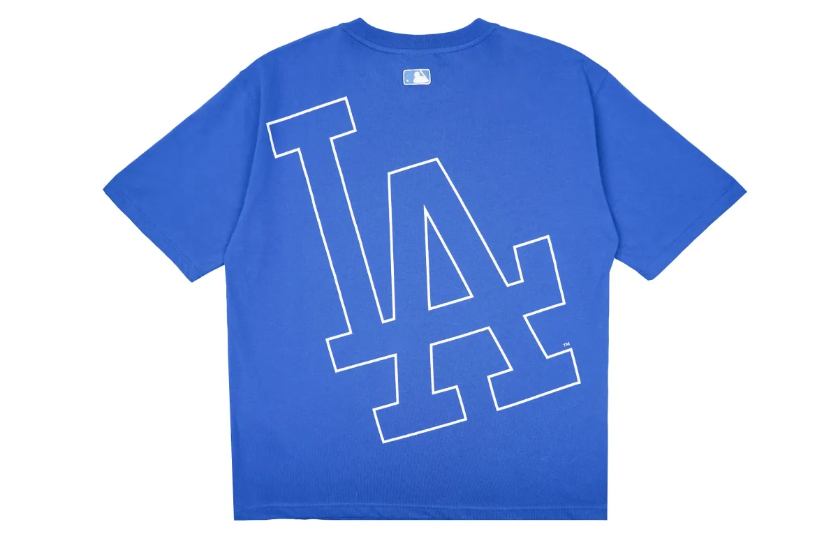 MLB T-Shirts Unisex Blue Crew Neck Moderate Straight Fit