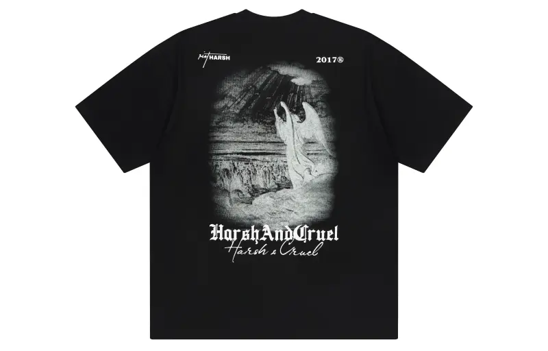 HARSH AND CRUEL T Shirts Unisex Crew Neck Moderate Straight Fit