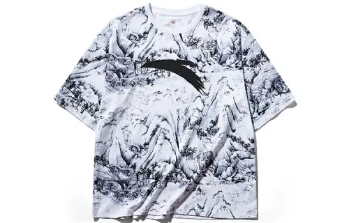 ANTA T Shirts Men's White Crew Neck Moderate Straight Fit