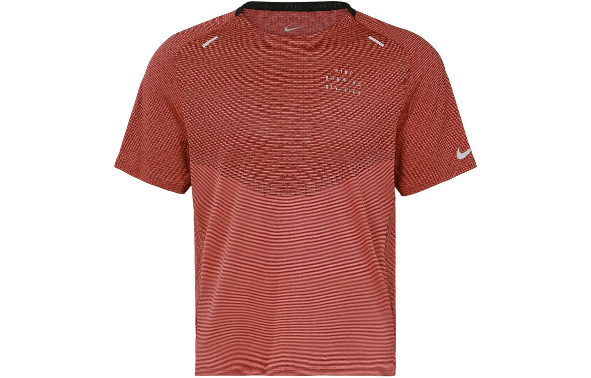Nike T-Shirts Men's Light Red Crew Neck Moderate