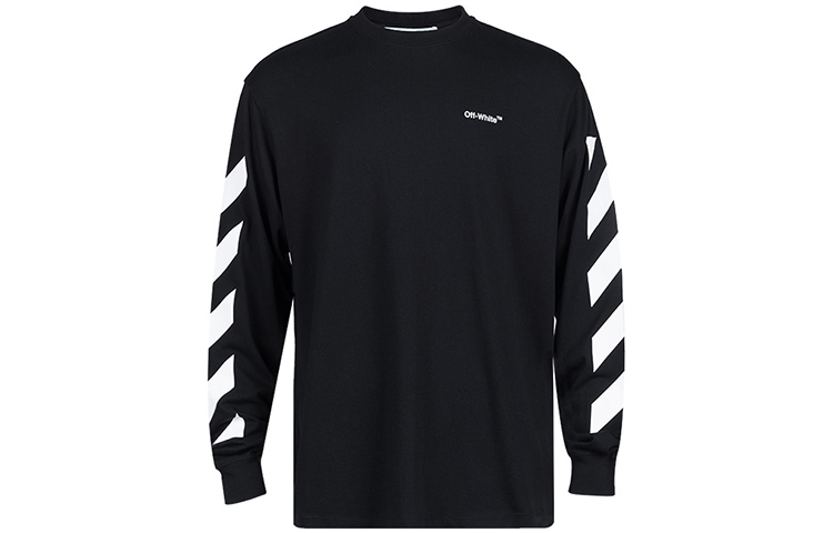OFF WHITE Diagonal Helvetica Long Sleeve T Shirt