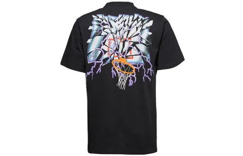 Converse T Shirts Men's Black Crew Neck Moderate Straight Fit