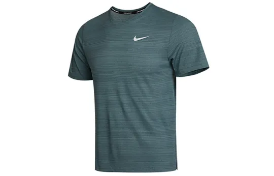 Nike Running T Shirt Men's Gray Green