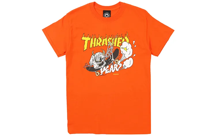 Thrasher T Shirt US Version Unisex Orange