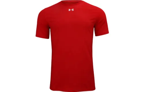 Under Armour T Shirts Men's Red Crew Neck Moderate Straight Fit