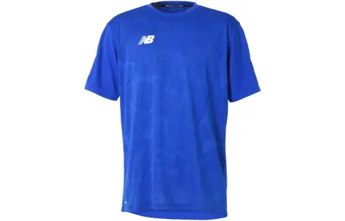 New Balance T Shirts Men's Blue Crew Neck Moderate Straight Fit