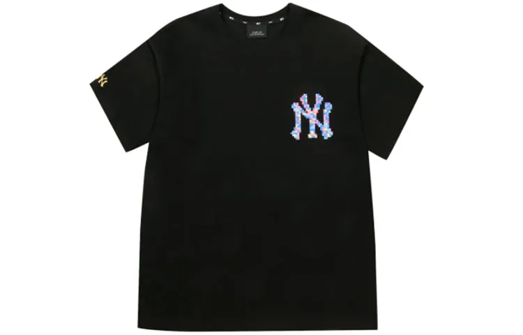 MLB New York Yankees T-Shirts Unisex Black Crew Neck Moderate Straight Fit