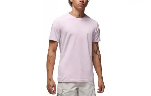 Jordan T Shirts Men's Ice Lilac Crew Neck Moderate Straight Fit