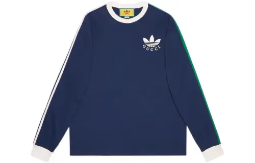 GUCCI x Adidas Originals T Shirt Unisex Dark Blue