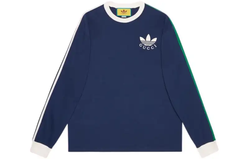 GUCCI x Adidas Originals T Shirt Unisex Dark Blue