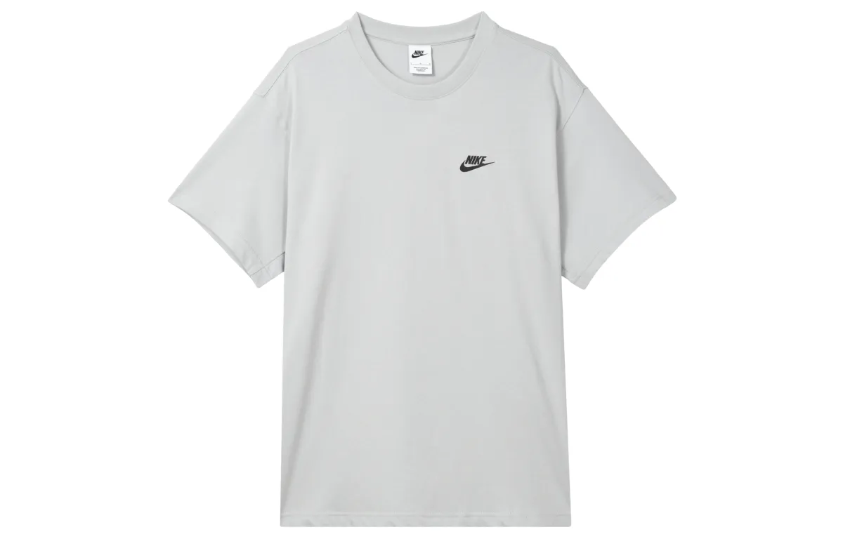 Nike T-Shirts Men's Mist Gray Crew Neck Moderate