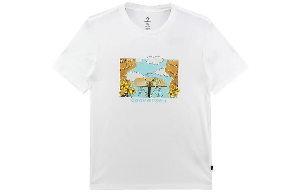 Converse Overgrown Hoops T Shirt Men's White