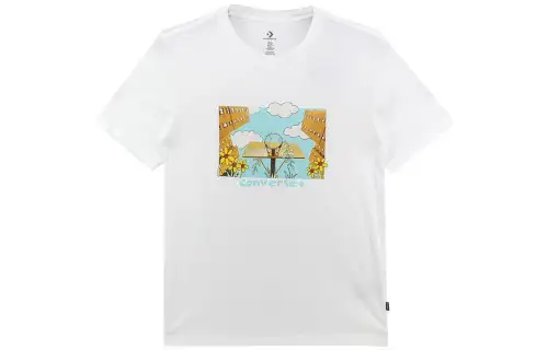 Converse Overgrown Hoops T Shirt Men's White