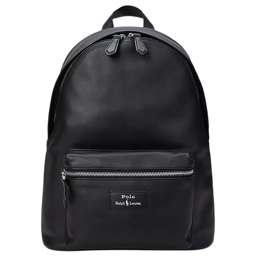 Polo Ralph Lauren Leather Backpack Men's Black