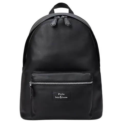 Polo Ralph Lauren Leather Backpack Men's Black