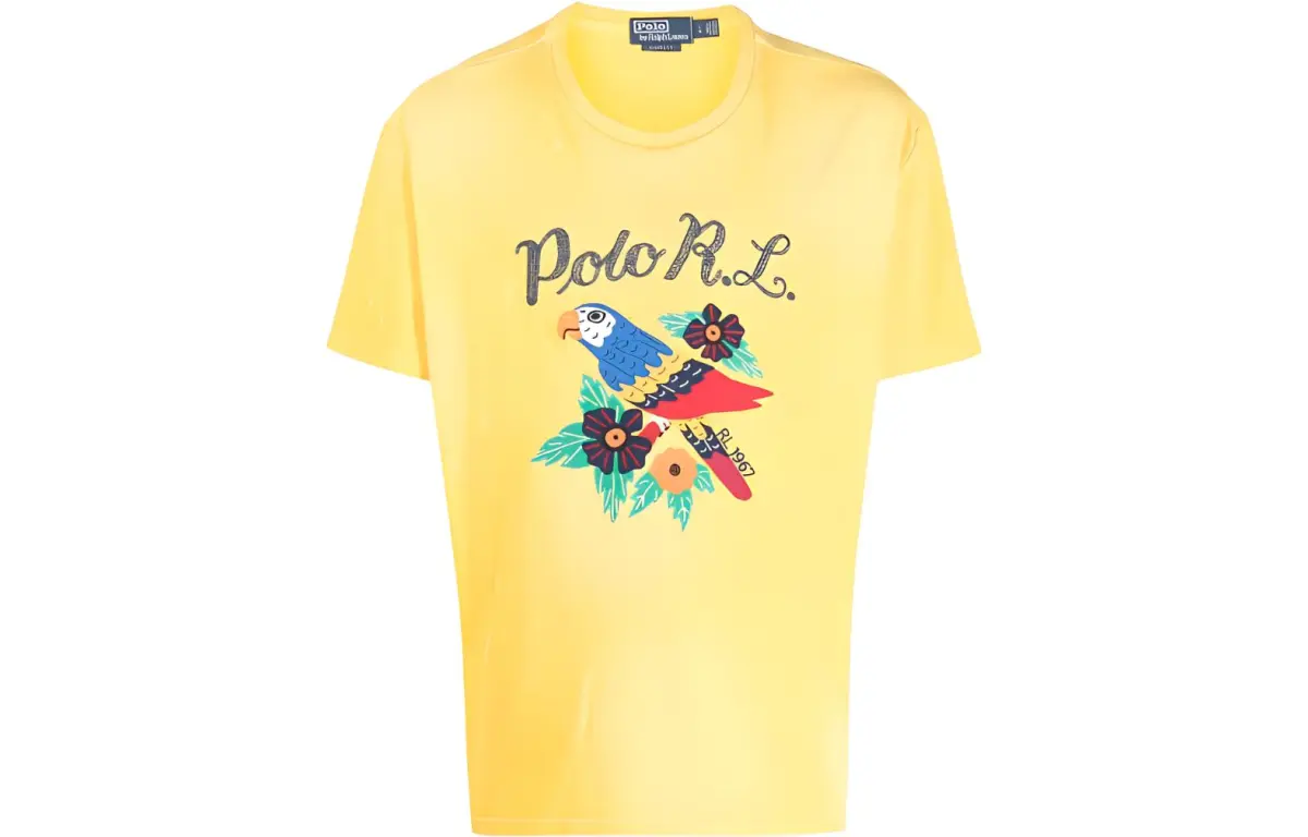 Polo Ralph Lauren SS23 T Shirt Men's Yellow Multicolor