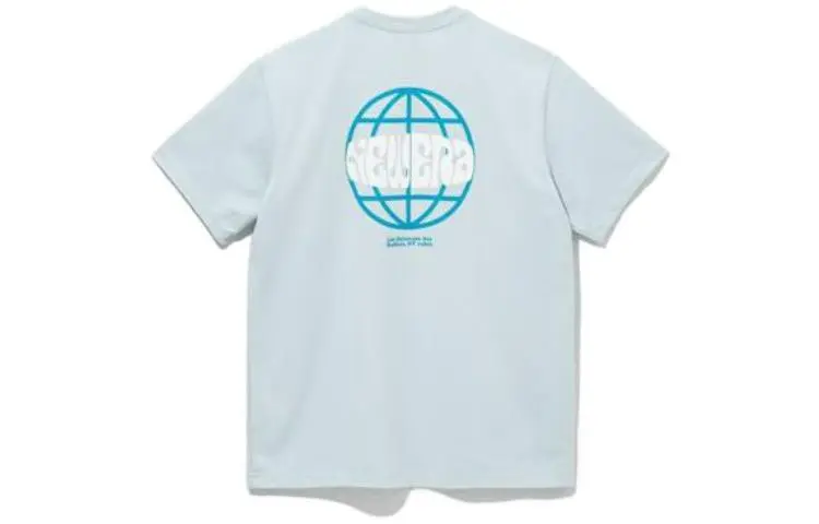 New Era T-Shirts Unisex Light Cyan Crew Neck Moderate Straight Fit