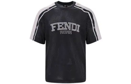 FENDI T Shirt Men's Black Silver