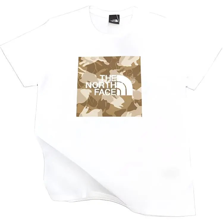 THE NORTH FACE T-Shirts Men's White Crew Neck Moderate Straight Fit