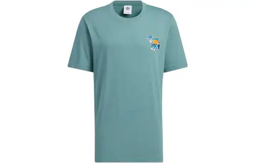Adidas Originals Sport Tee T Shirts Men's Blue Crew Neck Moderate Straight Fit
