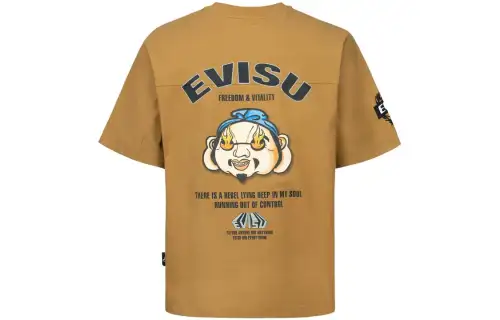 EVISU T Shirts Men's Ginger Crew Neck Moderate Straight Fit