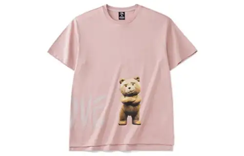 Anta x Teddy Zoo T Shirt Unisex Hibiscus Powder