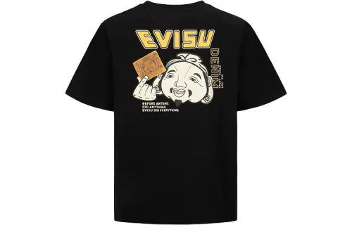 EVISU T Shirts Men's Crew Neck Moderate Straight Fit