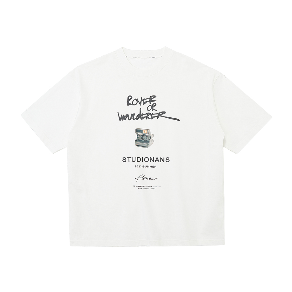 NANS STUDIO T Shirts Men's Crew Neck Moderate Heavyweight