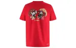 Li Ning T Shirts Men's Total Cherry Red Crew Neck Moderate