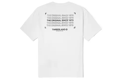 Timberland T Shirts Men's White Crew Neck Moderate Straight Fit