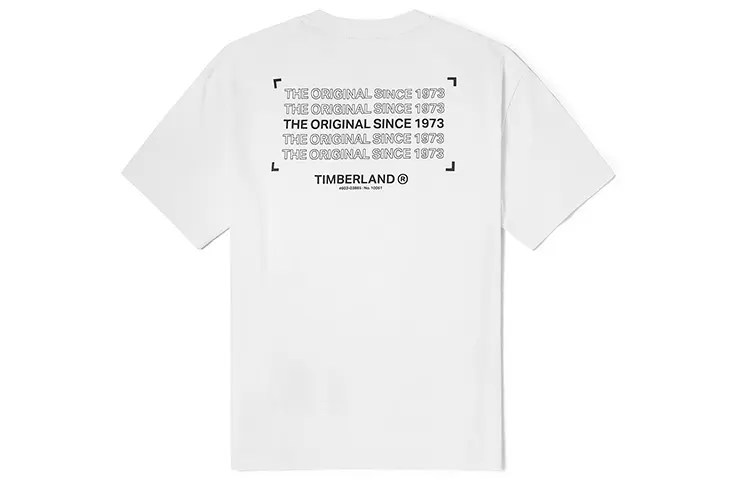 Timberland T Shirts Men's White Crew Neck Moderate Straight Fit