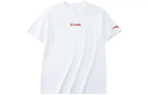 ANTA T Shirts Unisex White Crew Neck Moderate Straight Fit