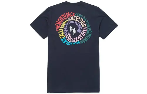 THE NORTH FACE T Shirts Men's Dark Marine Blue Crew Neck Moderate Straight Fit