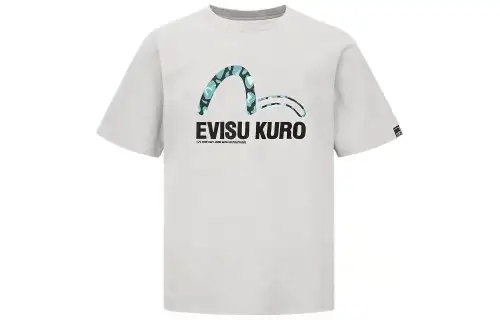 EVISU T Shirts Men's Crew Neck Moderate Straight Fit
