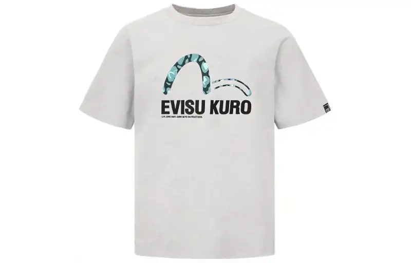 EVISU T Shirts Men's Crew Neck Moderate Straight Fit