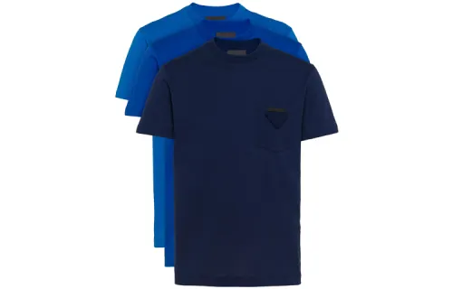 PRADA T Shirts Men's Crew Neck Moderate Straight Fit