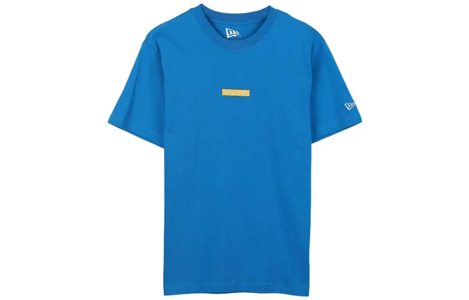 New Era T-Shirts Unisex Blue Crew Neck Moderate Straight Fit