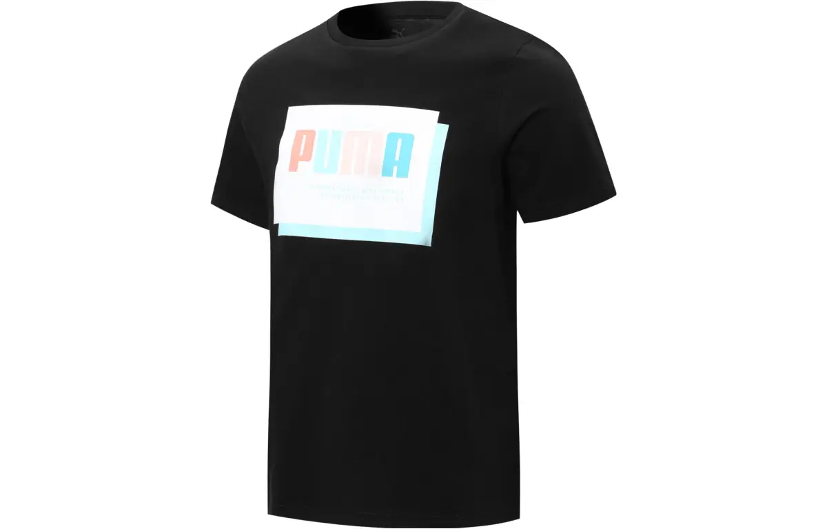 PUMA DARE To T-Shirts Men's Black Crew Neck Straight Fit