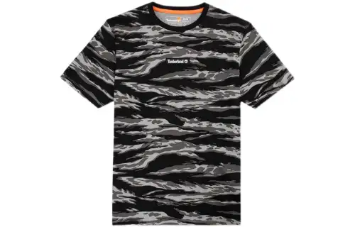 Timberland T Shirts Men's Camouflage Crew Neck Moderate Straight Fit
