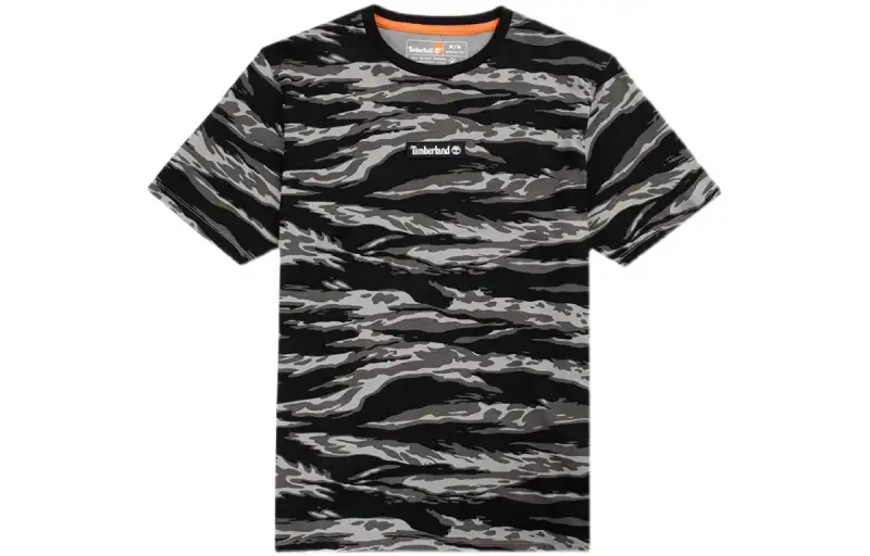 Timberland T Shirts Men's Camouflage Crew Neck Moderate Straight Fit