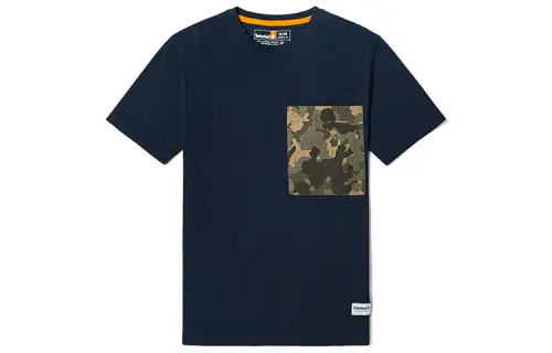 Timberland T Shirts Men's Dark Sapphire Crew Neck Moderate Straight Fit