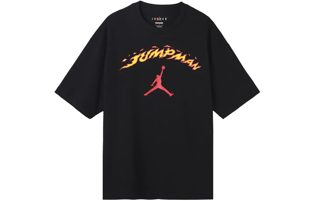 Jordan Drop Shoulder Sleeve T-Shirt Men's Black