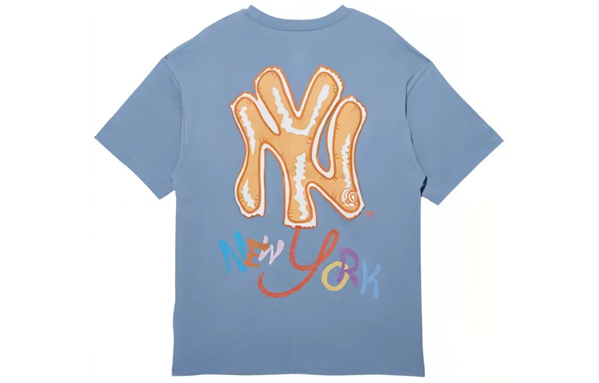New Era T Shirt Unisex Light Blue