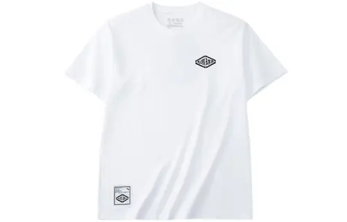 ANTA Basketball Collection T Shirts Unisex Pure White Crew Neck Moderate Straight Fit
